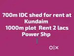 700m IDC shed for rent at Kundaim