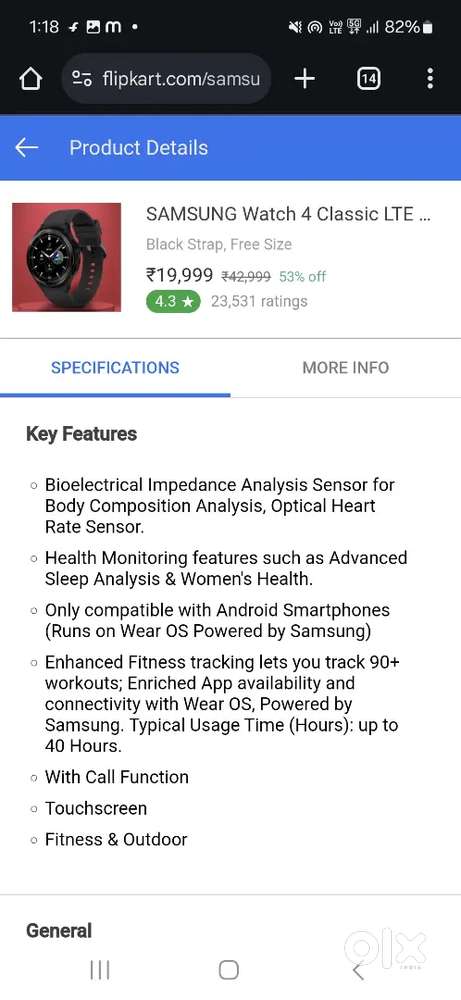 Samsung watch 4classic LTE with eSim