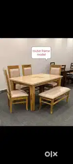 4 chair dining table available with 2 seater bench
