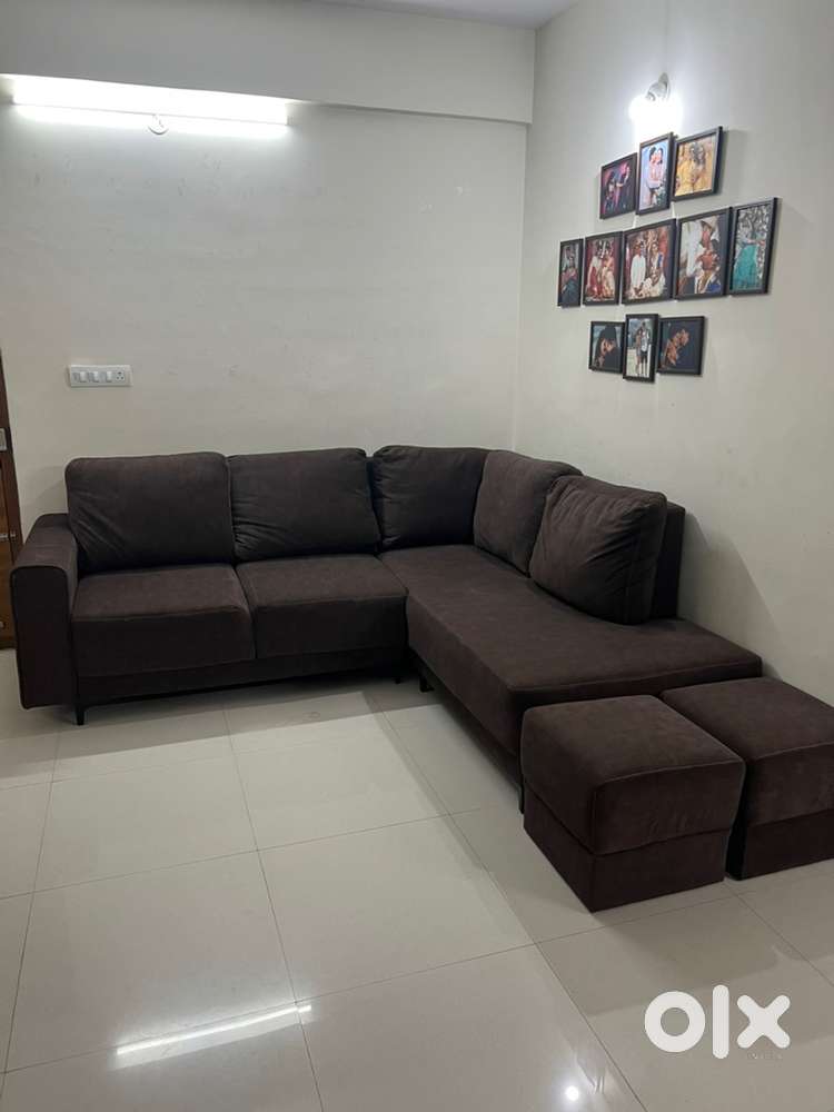 Premium 5-Seater L-Shape Sofa with Ottomans & Lifetime Warranty