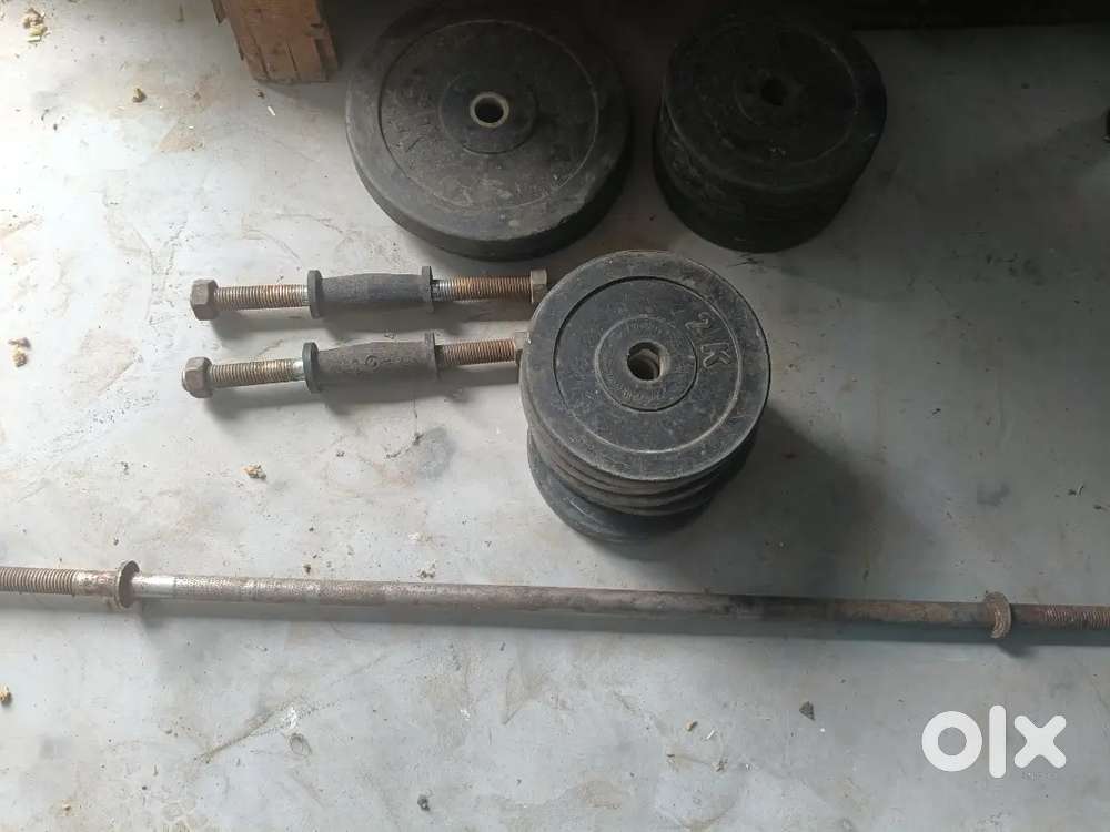 Gym Plates and Rods in Good condition