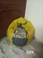 Bean bag (funky) and a bicycle