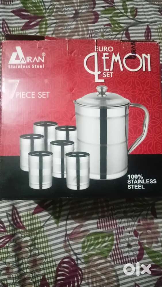 Clemon stainless steel 7 piece set (6-glass, 1- jug)