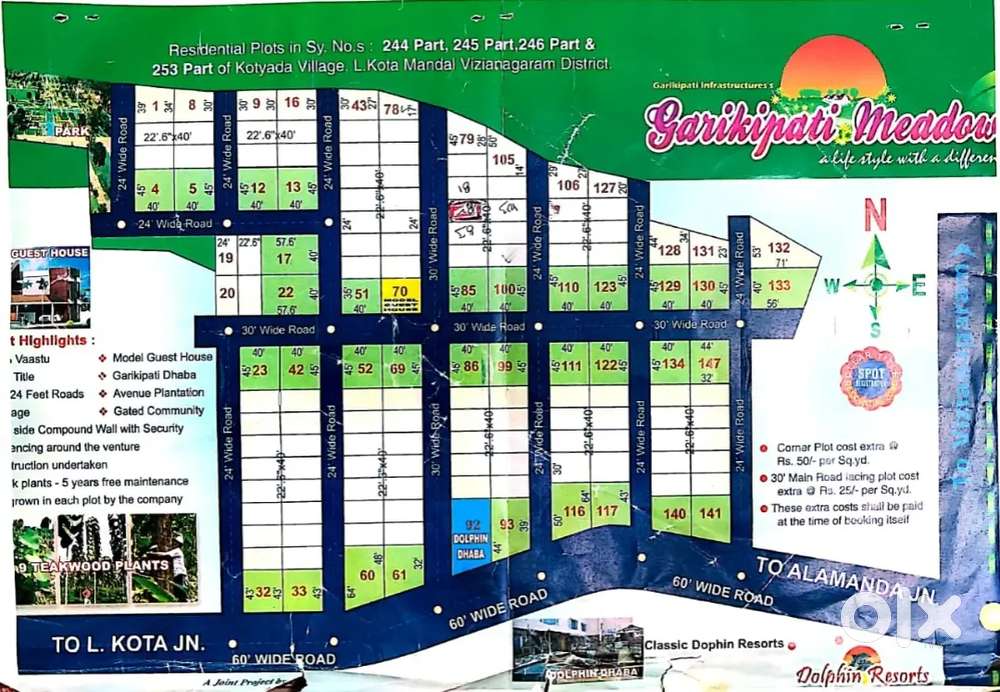 100 SQ. YDS SITE WITH GROWN UP TEAK PLANTS