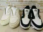 White shoe , black and white shoe