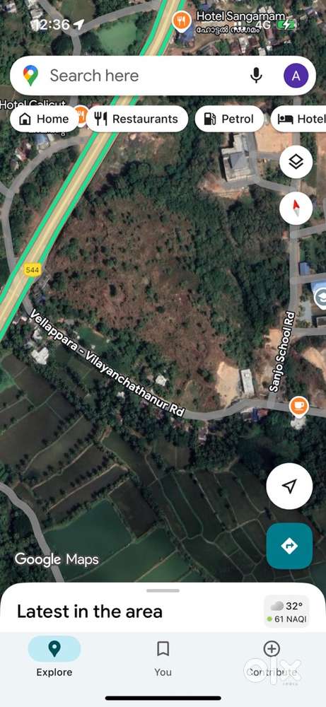 Rectangular plot with highway access