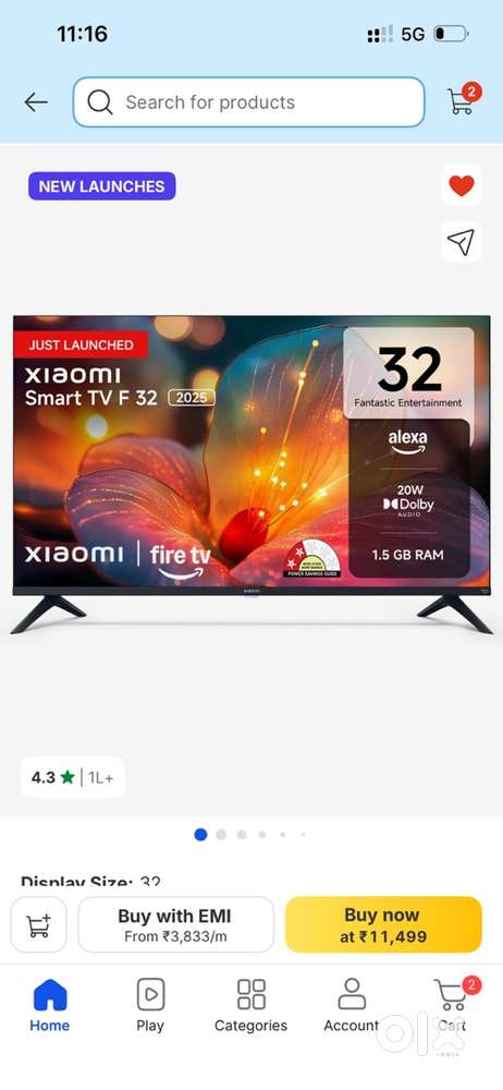 Full stock Xiaomi smart tv f 32