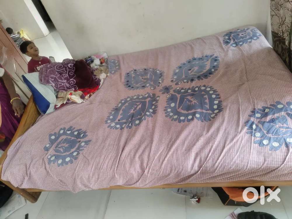 Queen size bed with bed