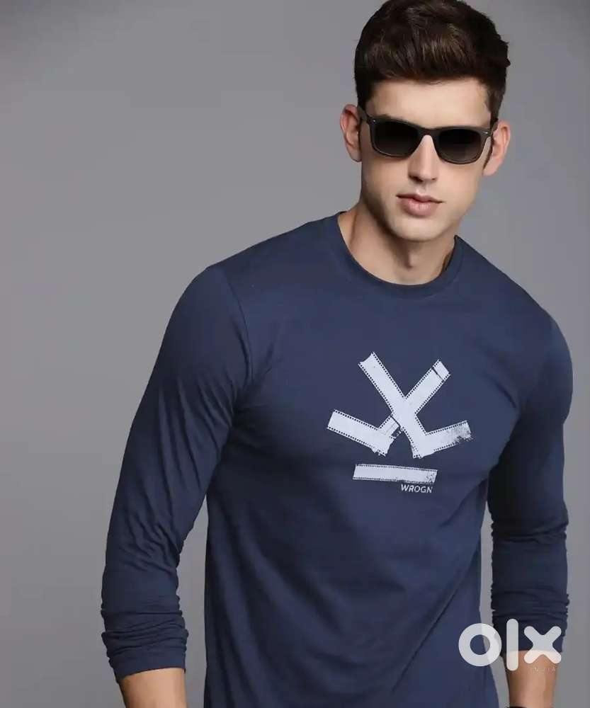 Wrogn rounded printed t-shirt