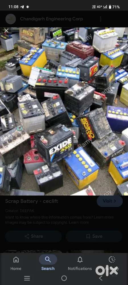 Old scrap battery bye