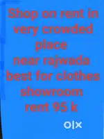 Shop on rent very crowded place