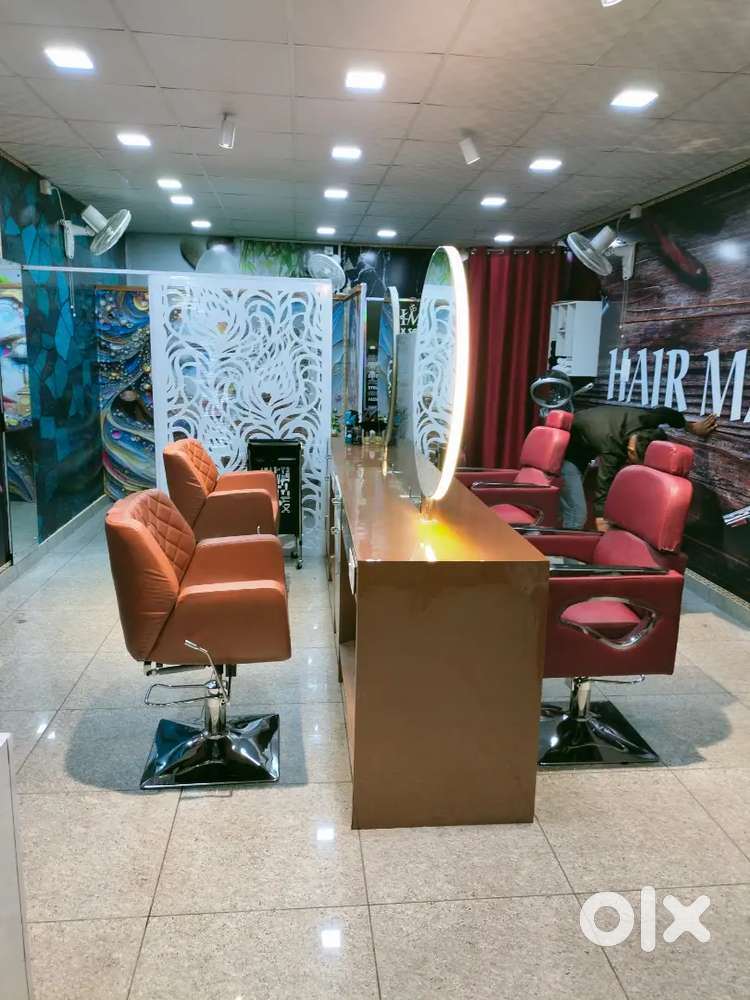 Salon Double Sided Mirror With Light Salon Counter