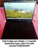 Dell i5 8gb ram 256gb ssd backlit keyboard type  c port for sale