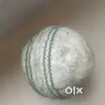 Is a white colour leather ball used for playing cricket
