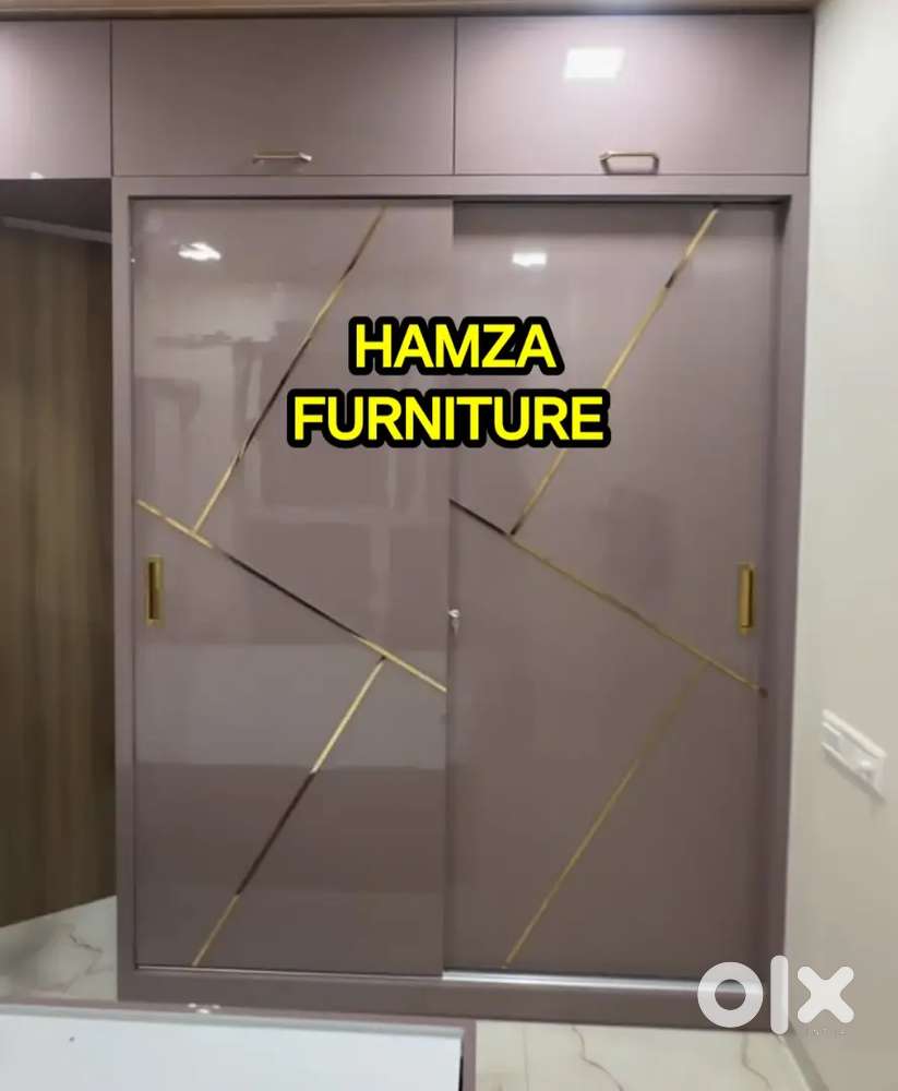 HAMZA FURNITURE NEW DESIGNER PLYWOOD sliding wardrobe at Lowest Range