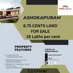 Ashokapuram 6.75 cents 16 lakhs per cent