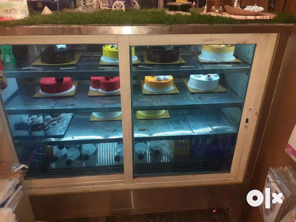 Cake counter and deep fridge for sell 45000rs and 24000