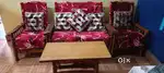 Pure teak 4 sitter sofa set for selling with center piece