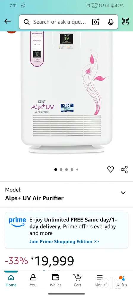 Air Purifier KENT Alps+ UV