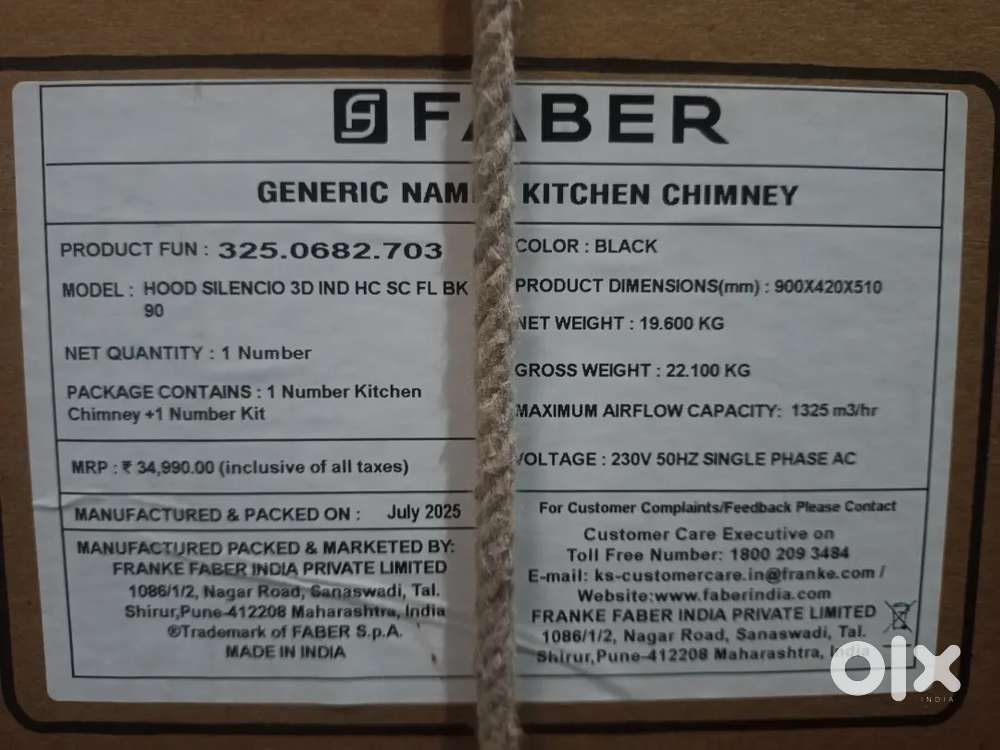 BRAND NEW FABER KITCHEN CHIMNEY!!!