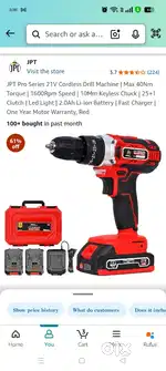 21w cordless battery 2 and charger