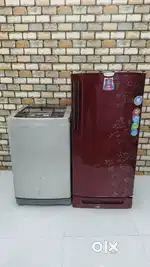 Godrej 200ltrs base flower model single door fridge and LG 6.5kg top