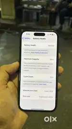 I phone 15 in warranty mint condition black colour Battery health 90 %