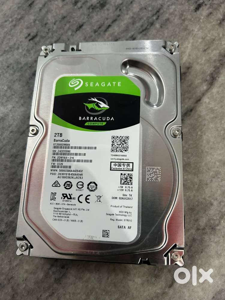 2TB  Seagate and 500 GB WD blue Hard disk