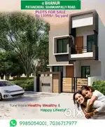 200 sq yards Plot available at BHANUR near to Shankarpally