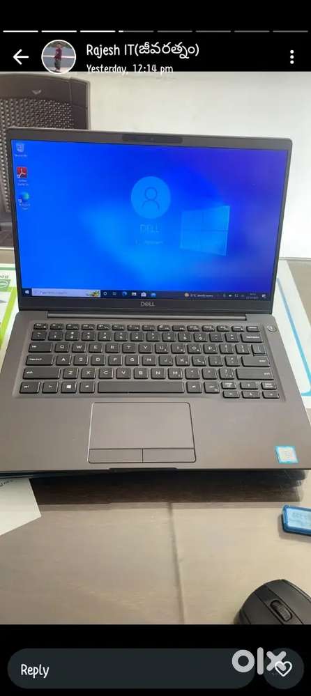 Dell laptop 7400 I7 8Gen 256 SSD 8 Gb ram