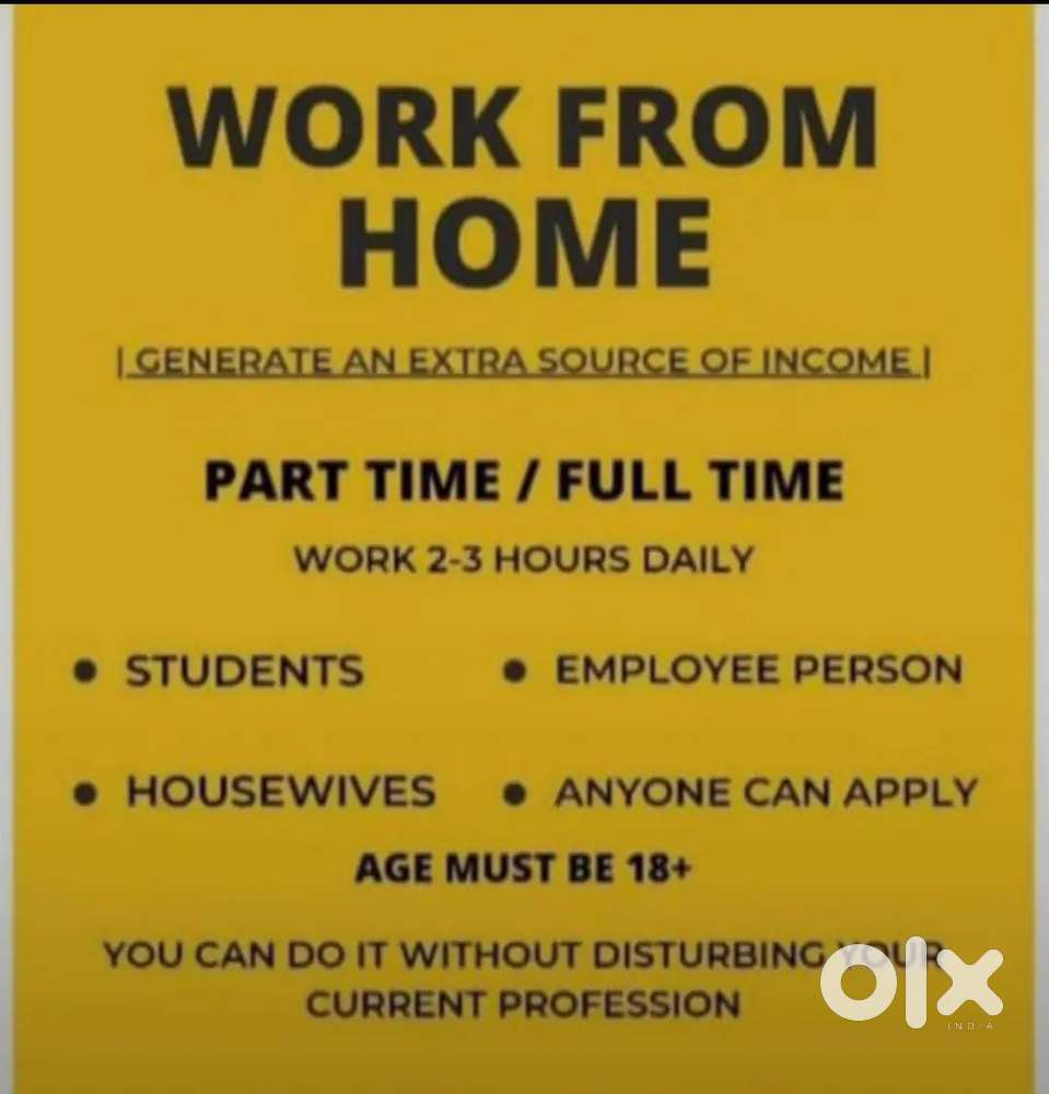 Work from home for students, housewife & job person
