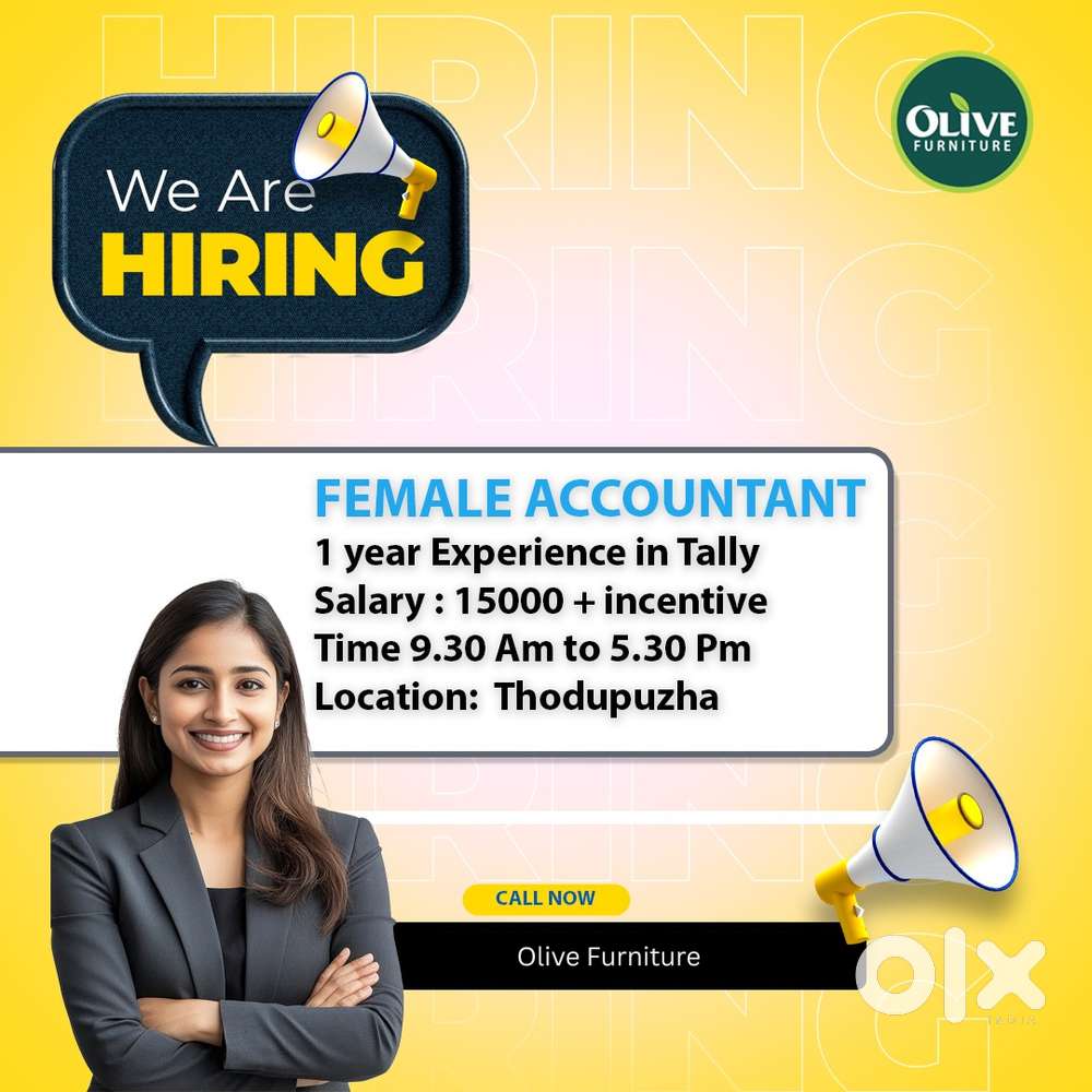 Hiring Female accountant with 1 year experience in tally