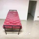 Folding cot with foam Mattress , single / steel cot # 45ER