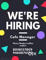 Need a presan for backery,paan cafe