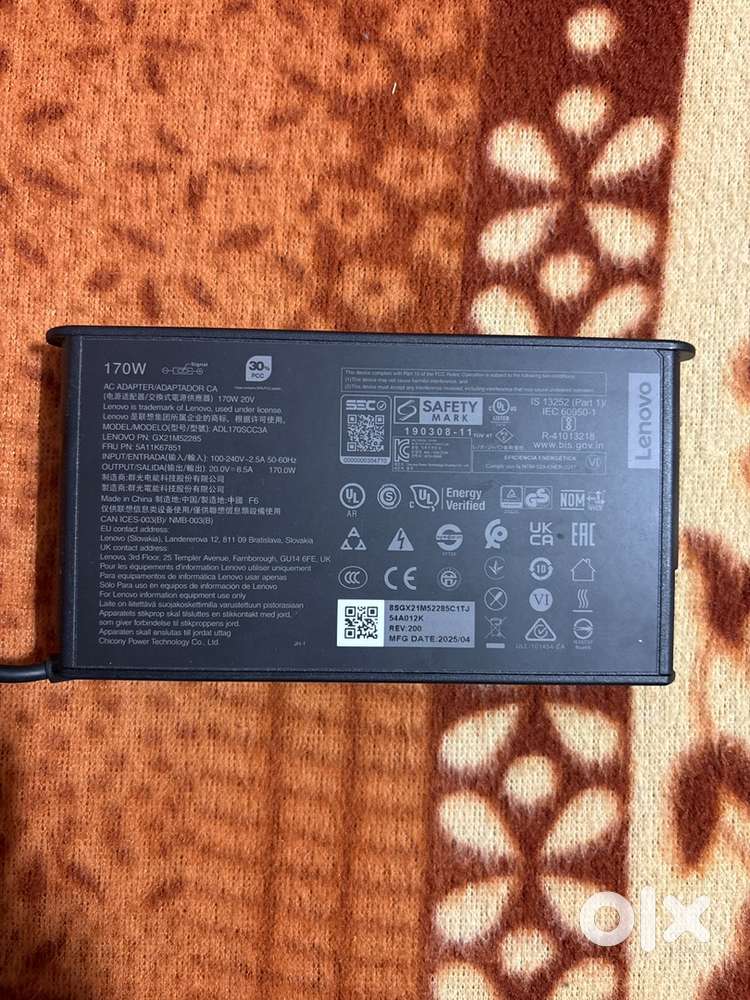 Lenovo 170W orignal rectangle port charger/adapter