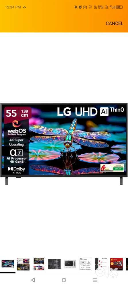 LG 139 cm (55 inches) UA82 Series 4K Ultra HD Smart webOS LED TV