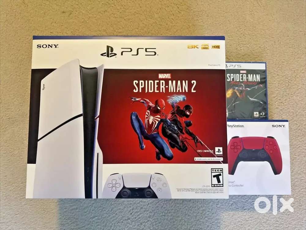 NEW Playstation(PS5) Spider-Man 2 Super Bundle with Extra red