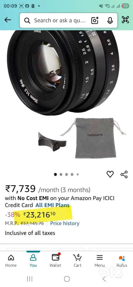 7artisans 35mm f1.2 x mount lense  for Fujifilm