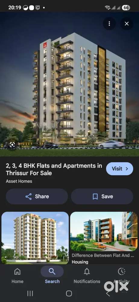 Ready to move 2bhk flat for sale
