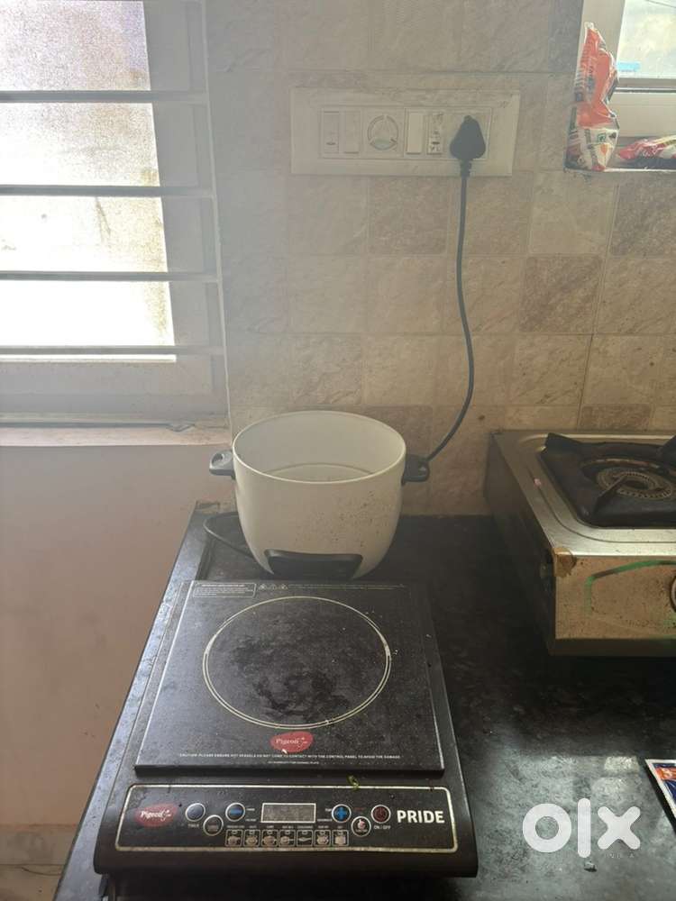 Gast stove with connector, Rice Cooker and Indution with 2 pans