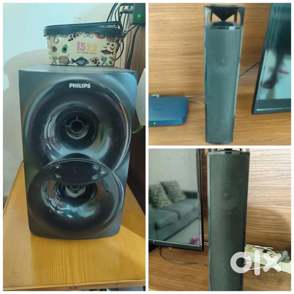 Philips 2.1 Channel Speaker System –Powerful Bass, Crystal Clear Sound