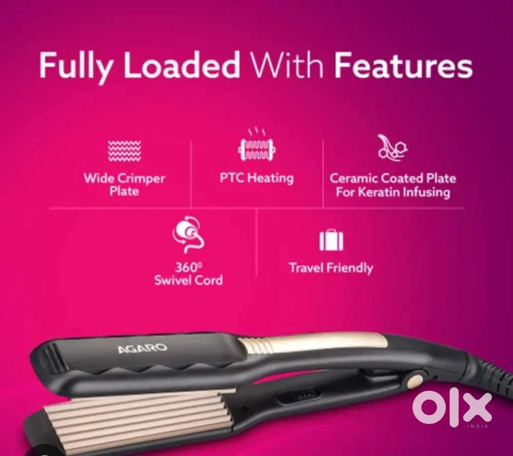 Hair straightener and crimping machine