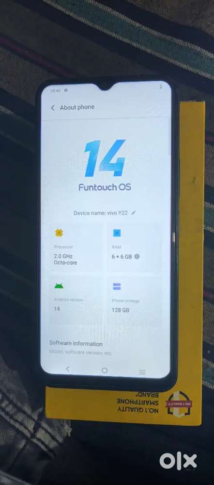 Vivo y22 neat condition