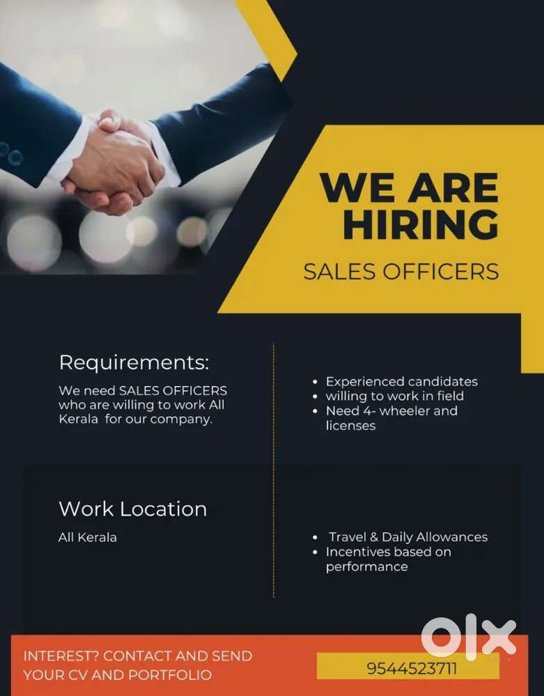 Hiring Sales Officers for Company