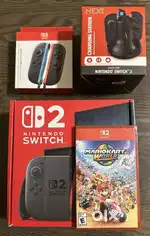 Nintendo Switch 2 Console w/ Mario Kart World + Joy Con +Charging Stat