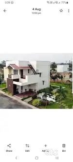 Villa with furniture and interior