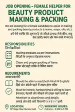 Beauty Making assistant - Only for female