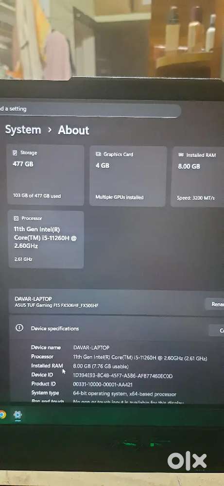 Asus tuf gaming laptop