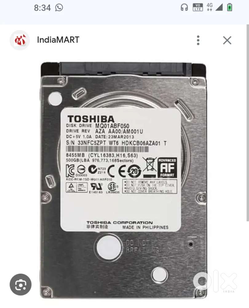 Laptop HDD 1TB 100% health perfect condition cheap rates excuse