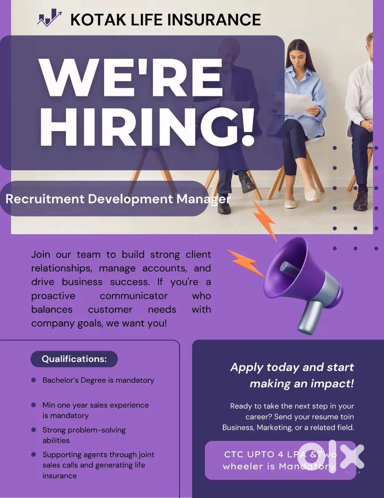 Cochin/Life insurance/Degree pass/Min 1 yr sales exp/ Immediate join